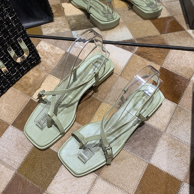 Sandale de dama cu bretele subtiri din piele