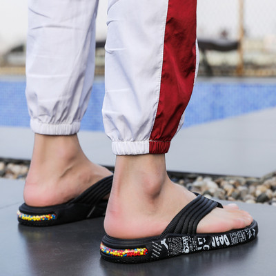 Model nou de papuci pentru barbati peste varf cu talpa colorata