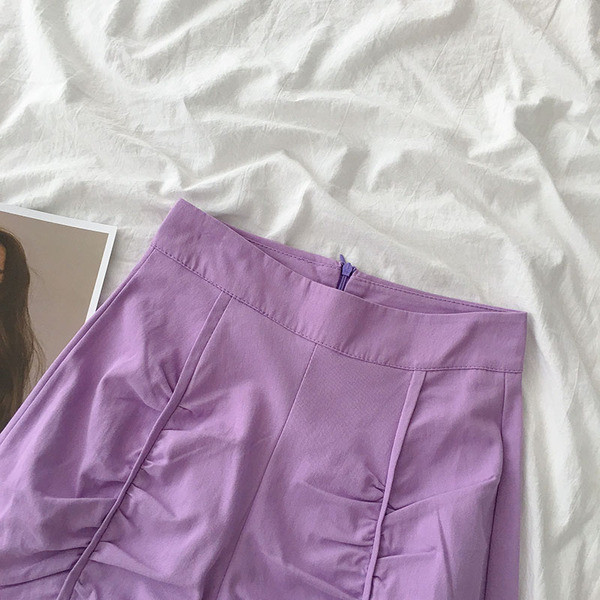 Pantaloni scurți casual cu fermoar și talie înaltă