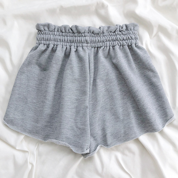 Pantaloni scurți casual cu cravate și talie elastică