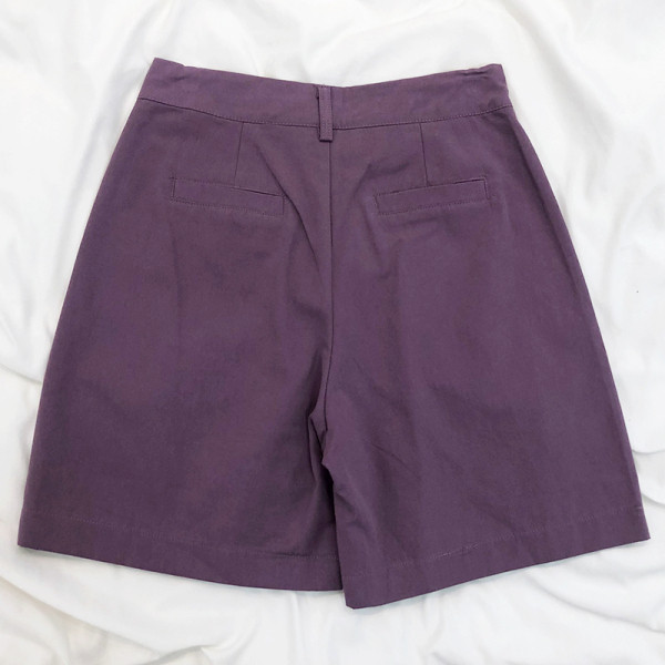 Къси дамски панталони ретро стил с висока талия