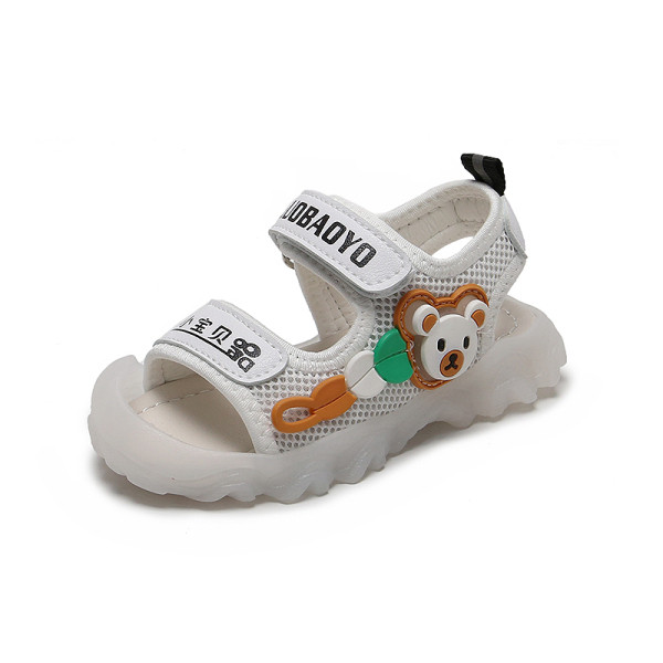 Sandale de plasă pentru copii pentru fete și băieți cu un urs strălucitor