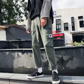 Pantaloni casual barbati model drept cu buzunare