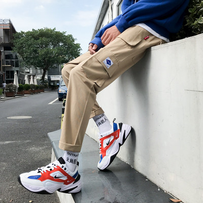 Pantaloni casual barbati model drept cu buzunare