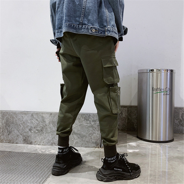 Casual meeste pükste lai mudel elastse vöökoha ja taskutega