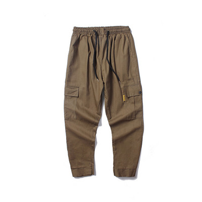 Pantaloni de barbati actuali cu buzunare laterale si lungime 9/10