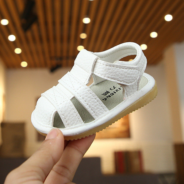 Sandale confortabile pentru copii din piele ecologica cu autocolante pentru fete si baieti