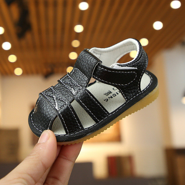 Sandale confortabile pentru copii din piele ecologica cu autocolante pentru fete si baieti