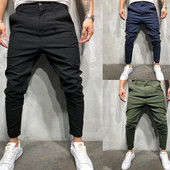 Sportos-elegáns férfi nadrág zsebekkel és 3XL-es méretig
