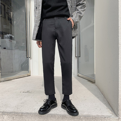 Pantaloni eleganti barbatesti model drept cu lungime 9/10