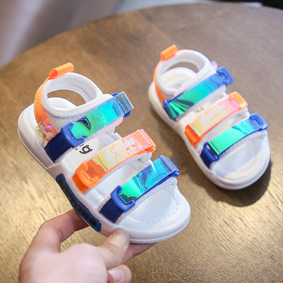 Sandale moderne pentru copii pentru fete și băieți cu efect holografic