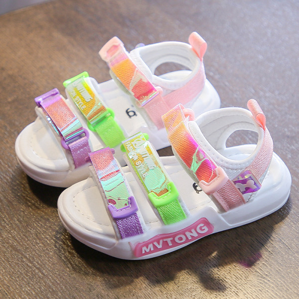 Sandale moderne pentru copii pentru fete și băieți cu efect holografic