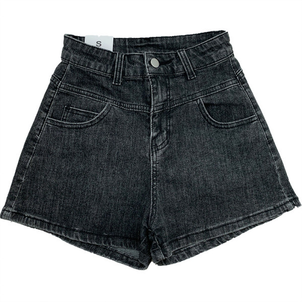 Naiste retro stiilis kõrge vöökohaga lühikesed teksad