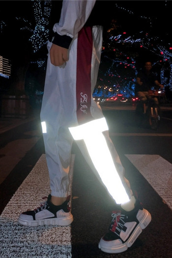 Спортно-ежедневен мъжки панталон с еластична талия и светлоотразителни елементи