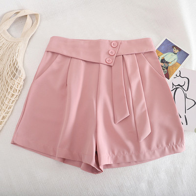 Pantaloni scurti de dama moderni model larg cu nasturi