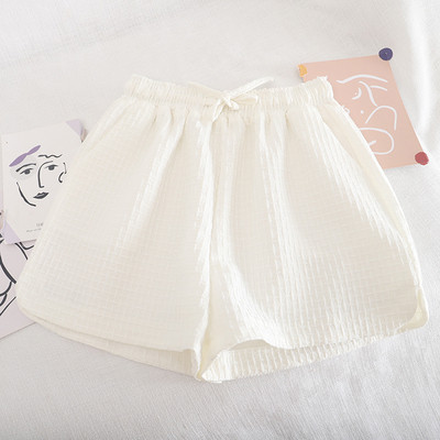 Къси дамски панталони с връзки и еластична талия