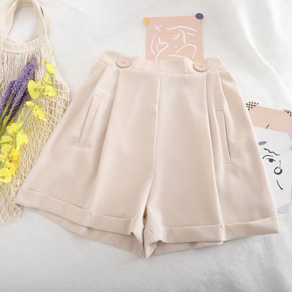 Női széles nadrág gombokkal és A-vonallal