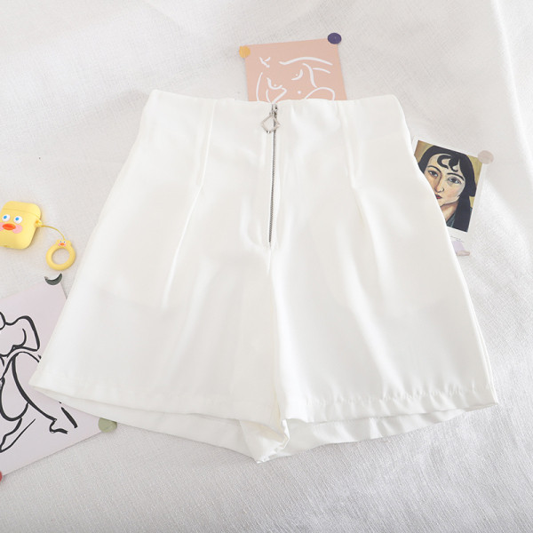 Модерни дамски панталони с цип и висока талия