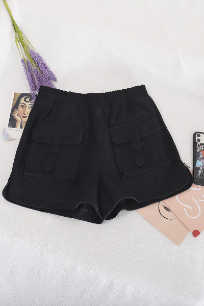 Ежедневни къси панталони с джобове и еластична талия