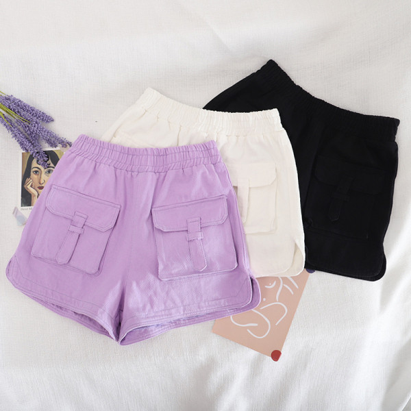 Ежедневни къси панталони с джобове и еластична талия