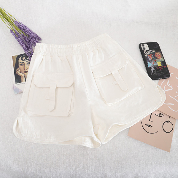 Ежедневни къси панталони с джобове и еластична талия