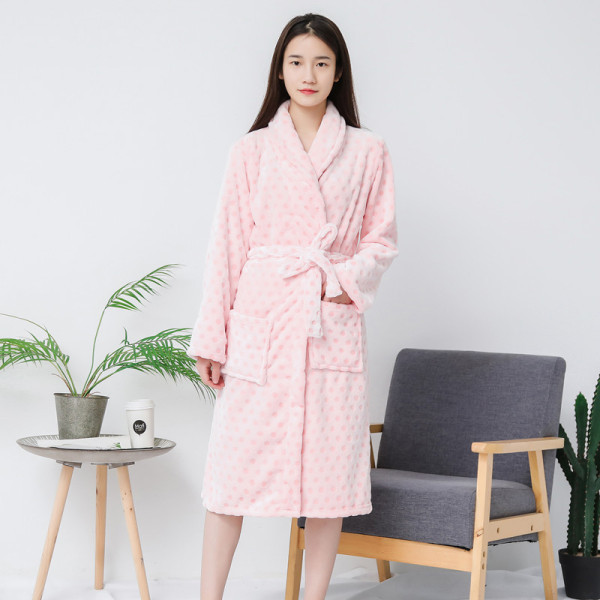 Palton roz de damă din puf cu puncte