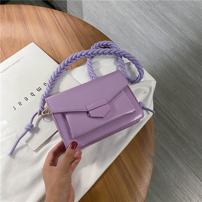 Mūsdienīga maza eko-ādas soma ar garu rokturi