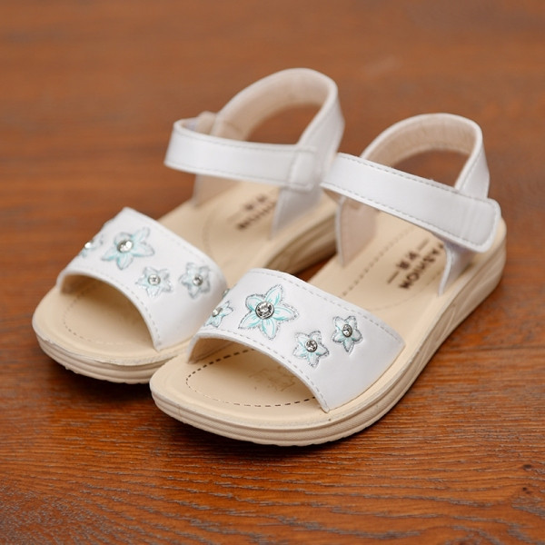 Öko bőrből készült gyerekszandál lányoknak puha, kényelmes talppal