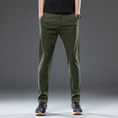 Pantaloni slim barbatesti model drept cu buzunare