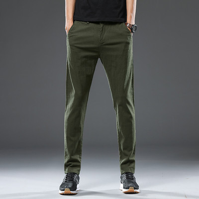 Pantaloni slim barbatesti model drept cu buzunare