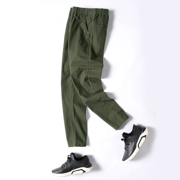 Sihuke meeste pükste sirge mudel taskutega