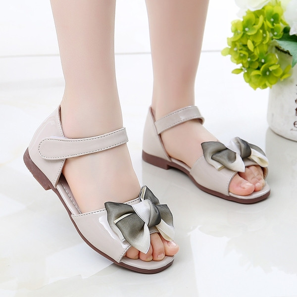 Sandale moderne pentru copii cu panglica din piele ecologica pentru fete