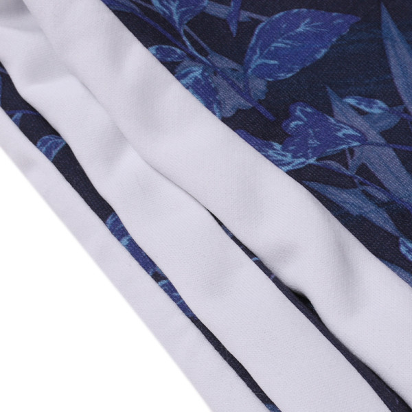 Pantaloni casual barbatesti cu motive florale si margini