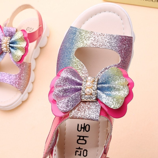 Sandale pentru copii model NOU cu talpa antiderapanta prindere cu velcro si panglica