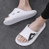 Papuci casual barbati cu talpa plata si aplicatie