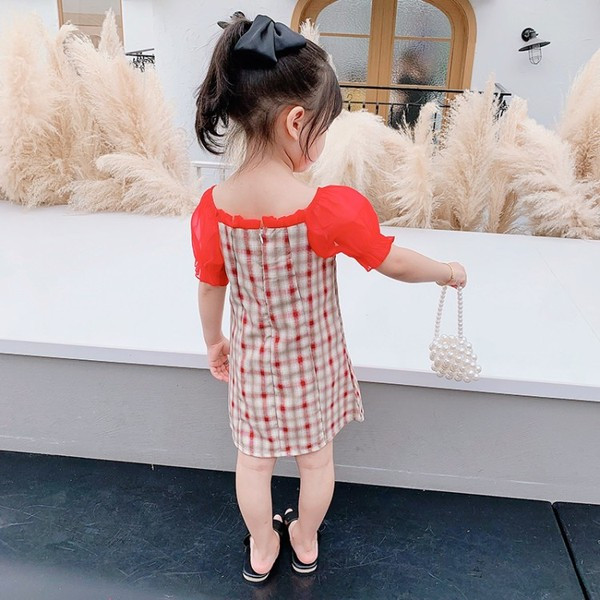 Rochie pentru copii cu maneci scurte din tul