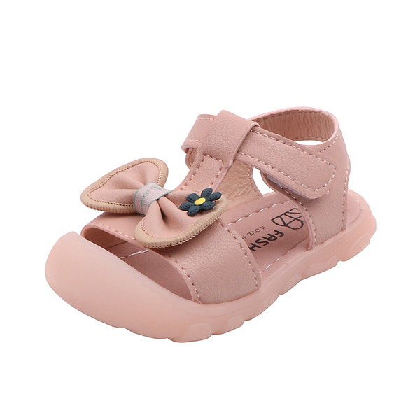 Bērnu sandales meitenēm no eko ādas ar lentīti
