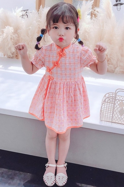 Rochie pentru copii cu maneci scurte si trandafiri 3D