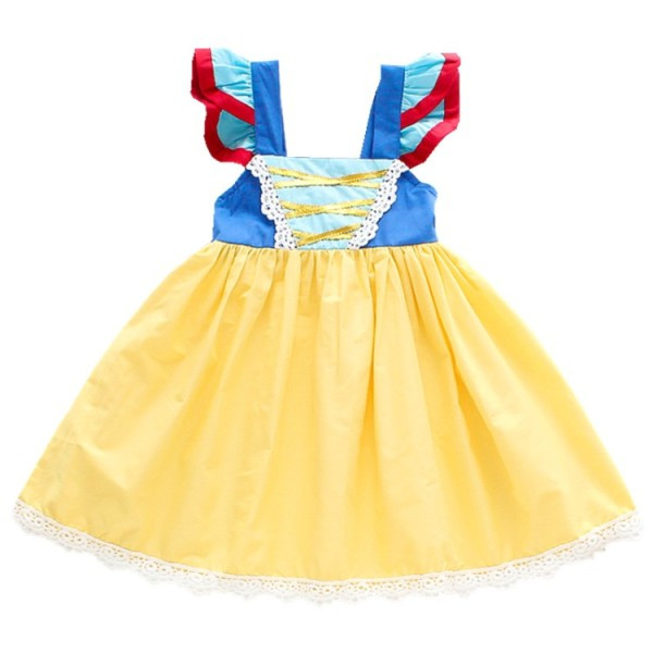 Rochie pentru copii cu decolteu patrat si dantela