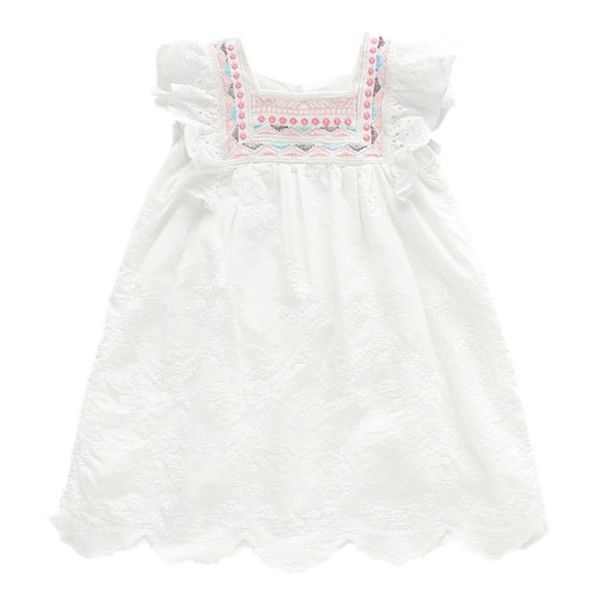 Rochie casual pentru fete cu broderie