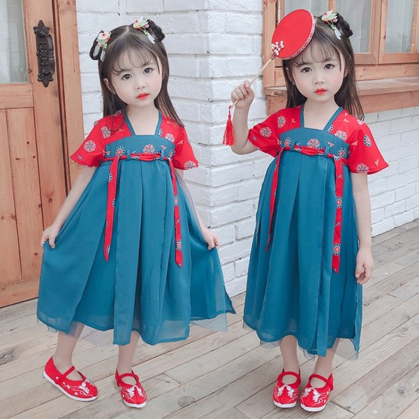 Rochie pentru copii cu maneca scurta si curea