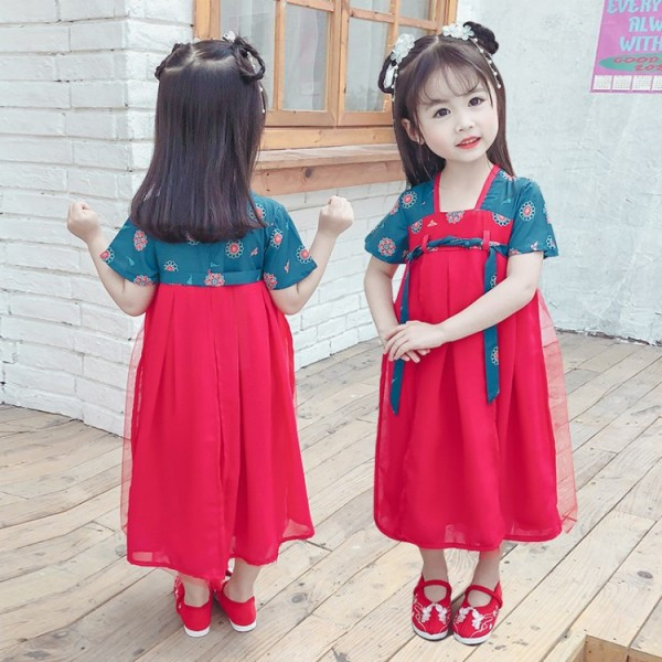 Rochie pentru copii cu maneca scurta si curea