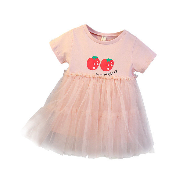 Rochie pentru copii cu imprimeu si tul