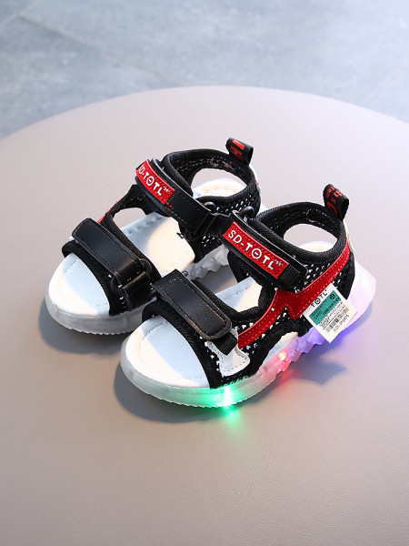Sandale casual pentru copii pentru fete cu talpa luminoasa si autocolante