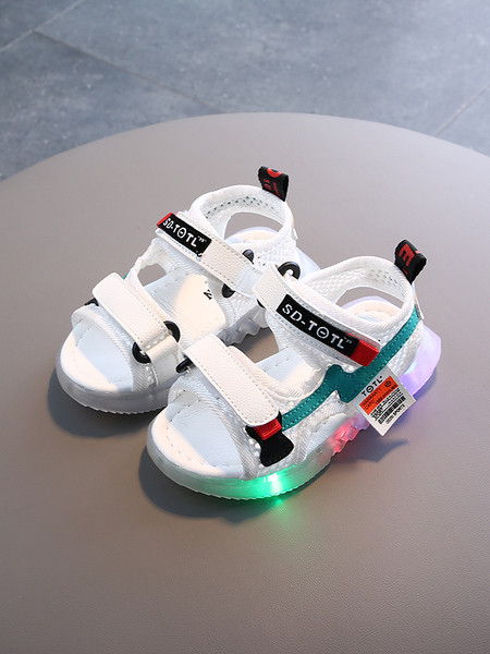 Sandale casual pentru copii pentru fete cu talpa luminoasa si autocolante