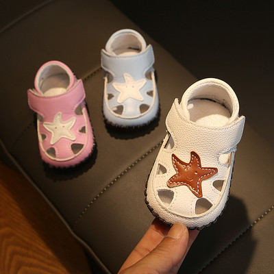 Бебешки сандали от еко кожа с лепенки за момчета и момичета