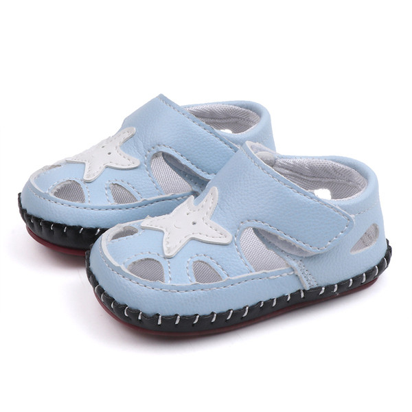 Bērnu sandales no eko ādas ar uzlīmēm zēniem un meitenēm