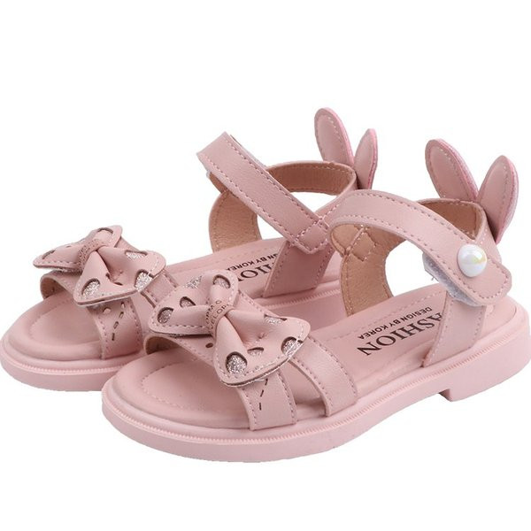 Ikdienas bērnu sandales meitenēm ar lenti un 3D elementiem