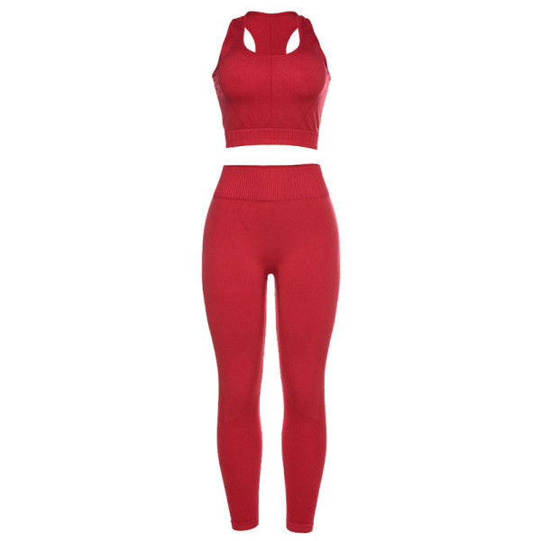 Naiste spordi- ja vabaajameeskonna kaheosaline laiade rihmade ja sääristega topp