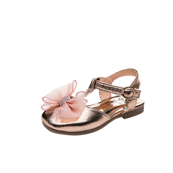 Öko-nahast moodsad paelaga laste sandaalid tüdrukutele